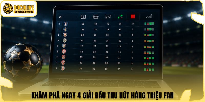 Khám phá ngay 4 giải đấu thu hút hàng triệu fan