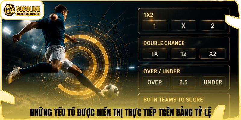 Những yếu tố được hiển thị trực tiếp trên bảng tỷ lệ